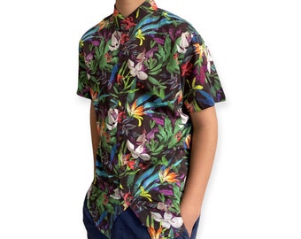 Party Shirt, Summer Shirts, Vintage Shirts, Hawaiian Shirts, Unisex Vacation Shirts, Button Through Shirts, Festival Shirts, Beach Shirt