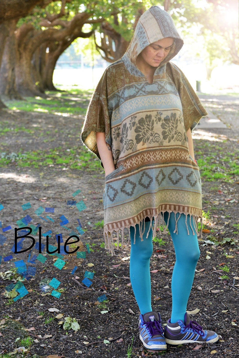 Hooded Short Poncho Handmade Poncho Finest Softest Yak Wool Etsy