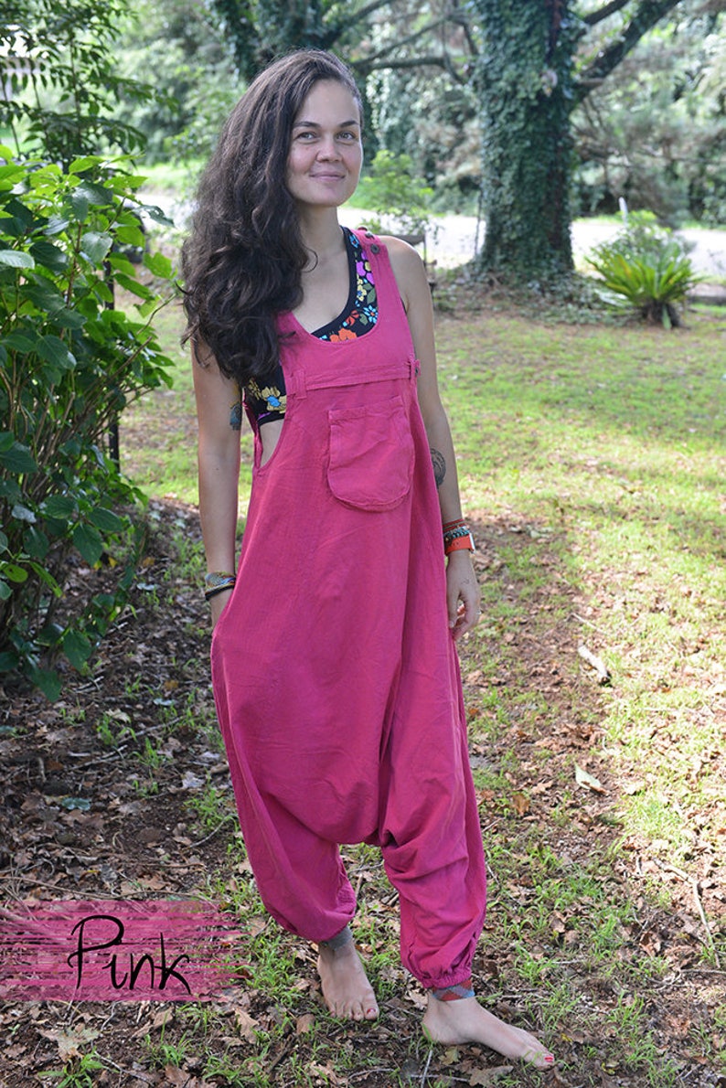 Funky Unisex Overalls, Pure Cotton Overalls, Loose Fitting, Handmade Maternity Trousers, Harem Jumpsuit, Men Baggy Overall image 7