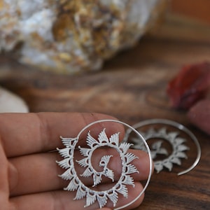 Boho Spiral Earrings Grape Spiral Silver SPECIAL OFFER 15 /% DISCOUNT