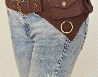 The Hipster, Cotton Utility Belt, Festival Belt, Pocket Belt, Bum Bag, Hip Bag, Festival Fanny Pack//SALE//