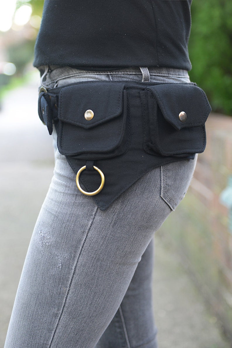 The Hipster, Cotton Utility Belt, Festival Belt, Pocket Belt, Bum Bag, Hip Bag, Festival Fanny Pack//SALE// image 1