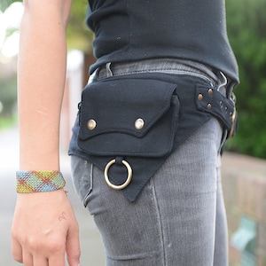 The Hipster, Cotton Utility Belt, Festival Belt, Pocket Belt, Bum Bag, Hip Bag, Festival Fanny Pack//SALE// image 2