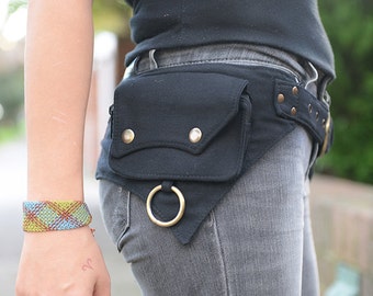 The Hipster, Cotton Utility Belt, Festival Belt, Pocket Belt, Bum Bag, Hip Bag, Festival Fanny Pack//SALE//