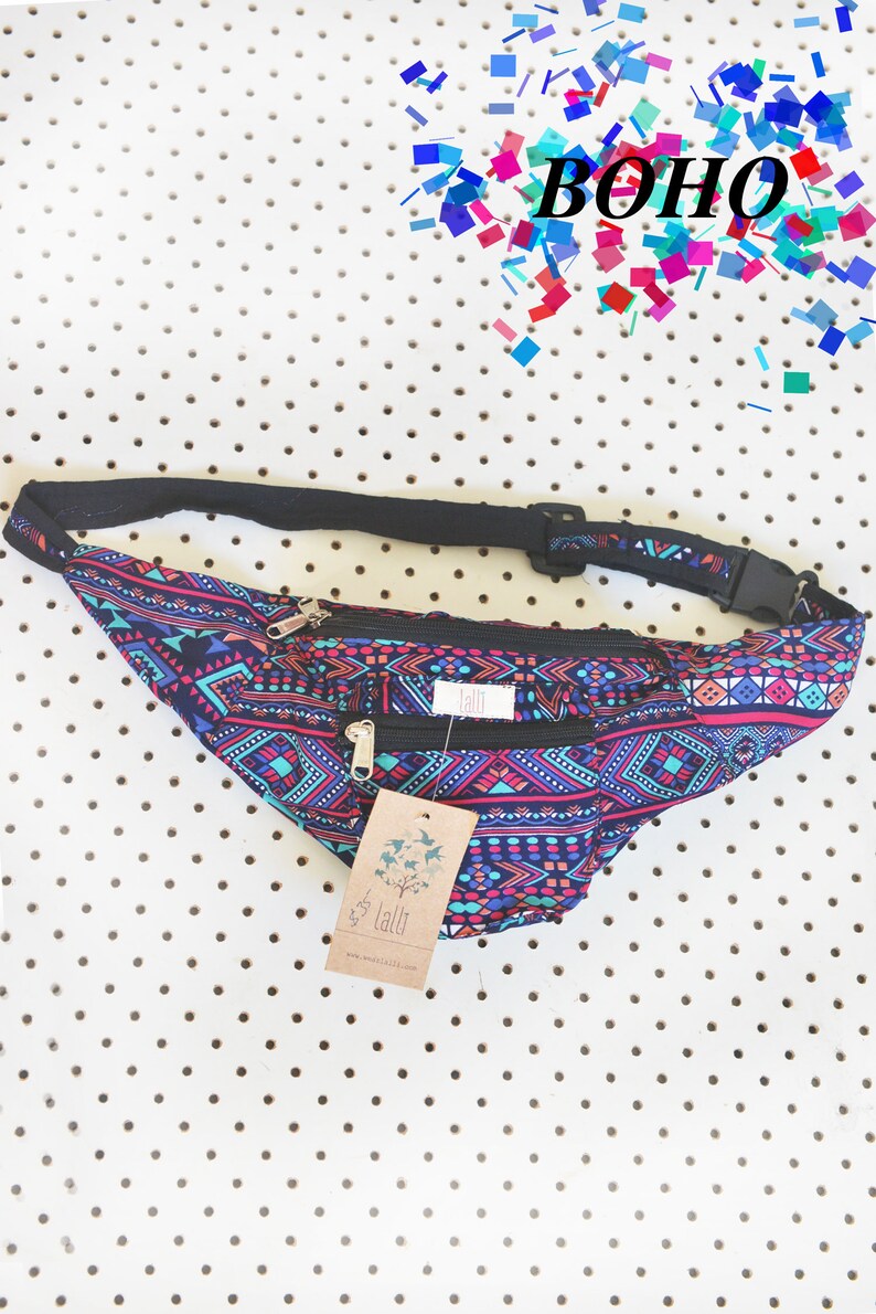 Funky Cotton Utility Belt, Festival Belt, Pocket Belt, Bum Bag, Hip Bag, Festival Fanny Pack//LIMITED STOCK// image 3