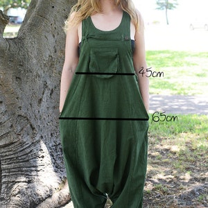 Funky Unisex Overalls, Pure Cotton Overalls, Loose Fitting, Handmade Maternity Trousers, Harem Jumpsuit, Men Baggy Overall image 9