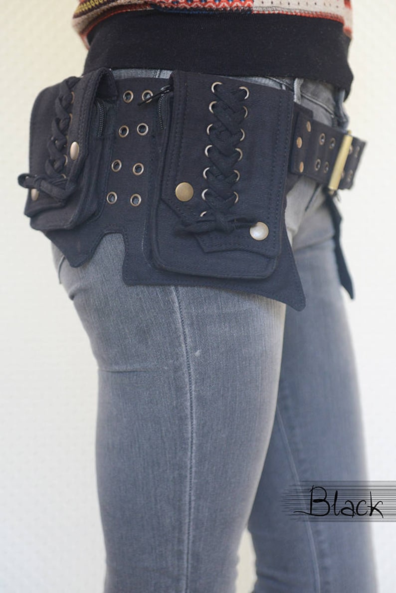 Miri Cotton Utility Belt Festival Belt Pocket Belt Bum Bag Etsy Canada