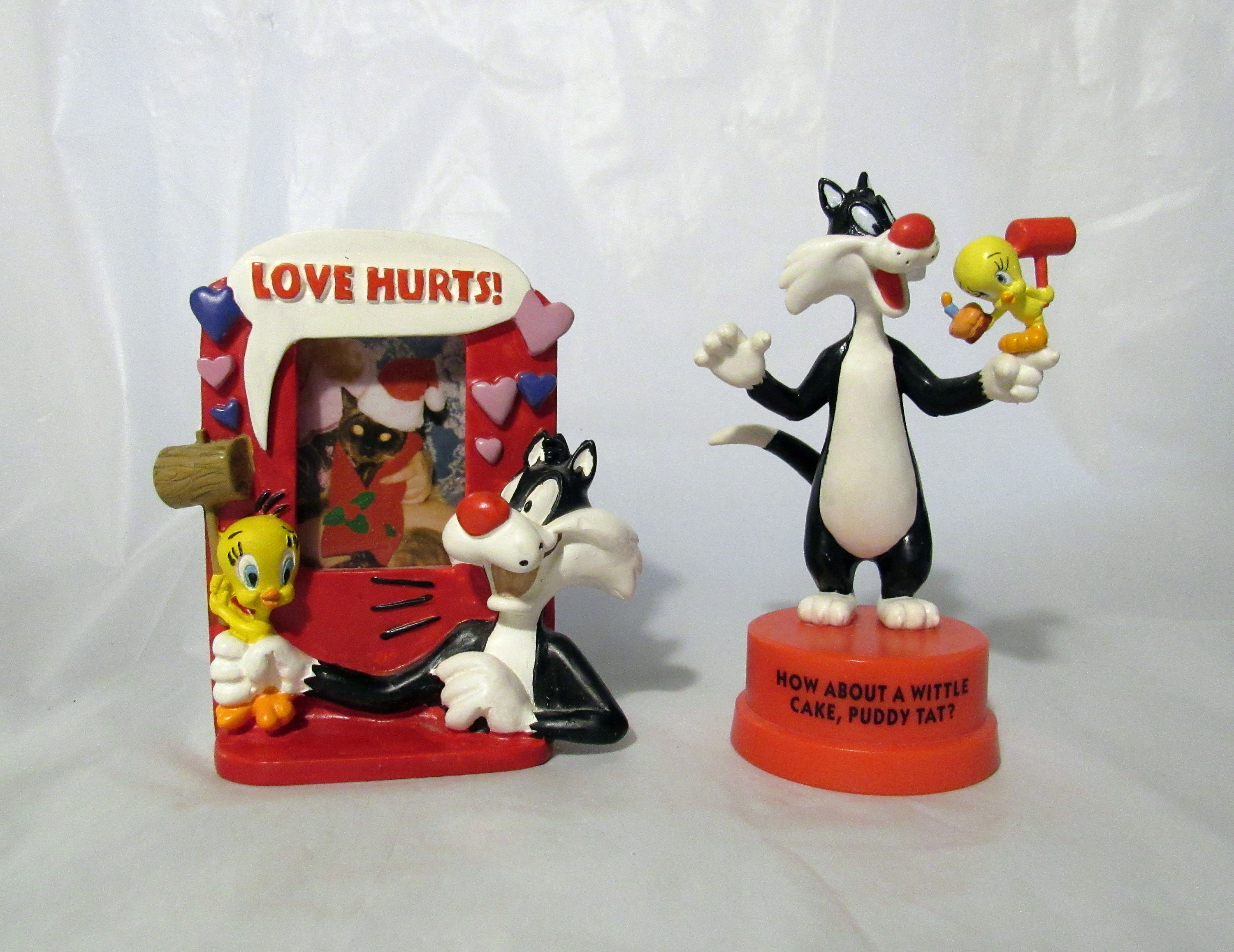 Small Tweety Bird on Phone Plastic Figure