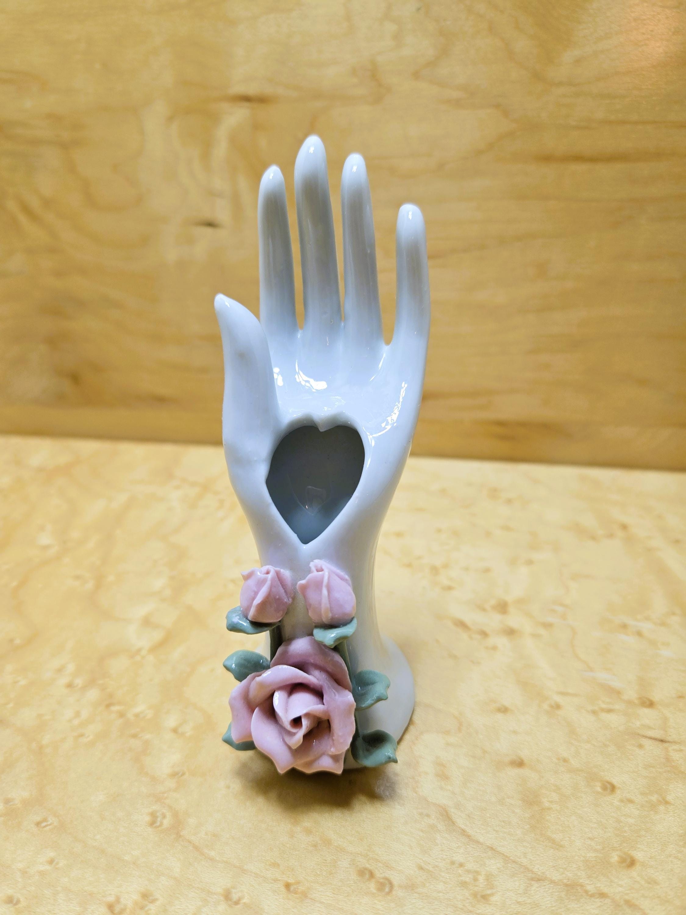 Vintage Porcelain Hand Ring Holder - Etsy