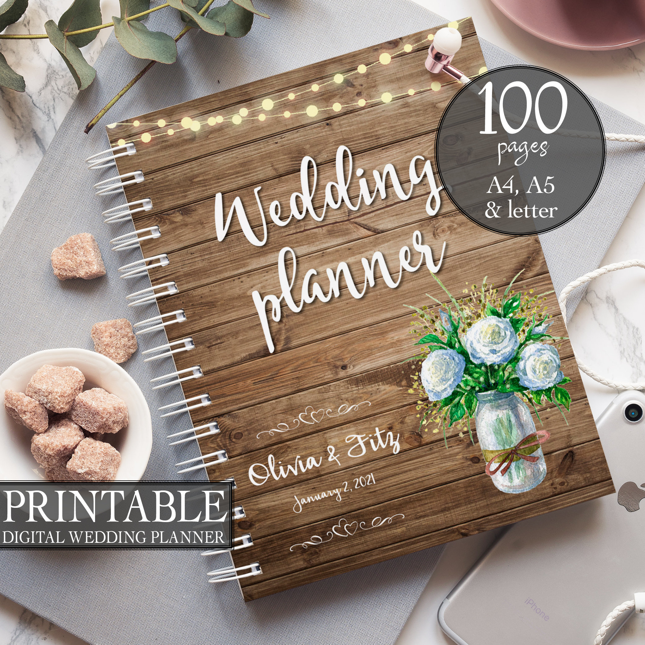 Printable Wedding Planner Instant Download Wedding Planner
