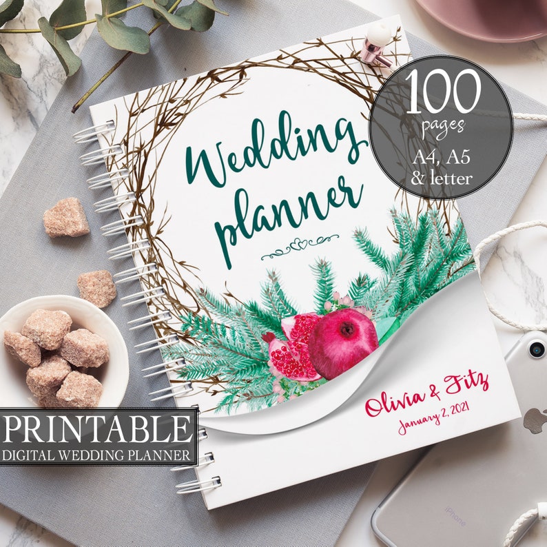Winter Wedding Planner Diy Binder Pine Checklist Printable To Do