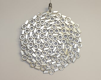 Stainless steel metal wall art "All in a spin"