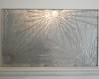 Stainless steel metal wall art sculpture