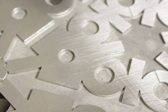 Laser Cut Stainless Steel Metal Wall Art Star Snow Flake Etsy