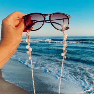 Pearl sunglasses chain, glasses chain, fresh water pearls