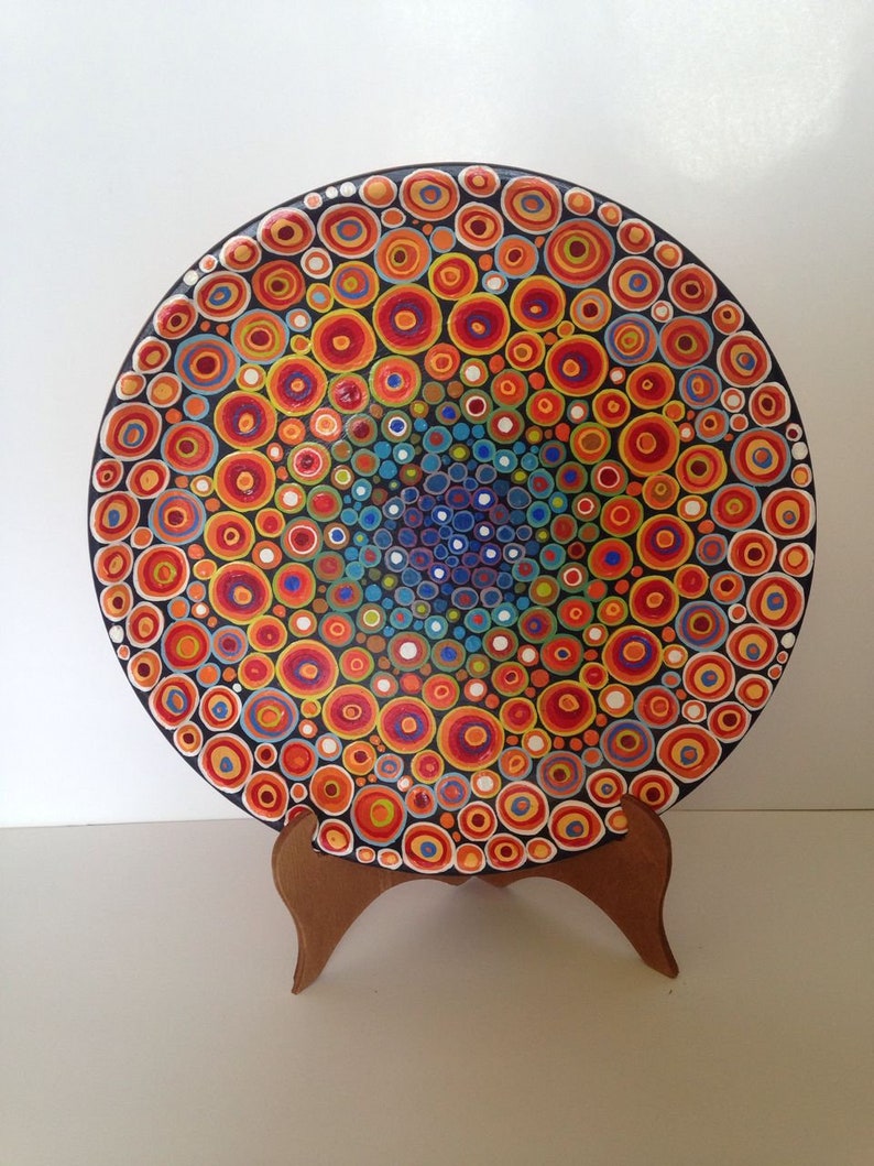 Decorative plate Abstract art Wall decor plate Ceramic art Etsy