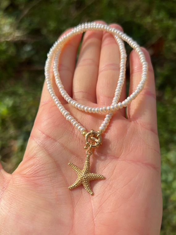 Starfish Pendant Pearl