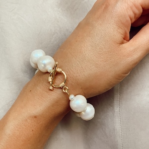 Freshwater pearl bracelet, boho bracelet, pearl jewelry