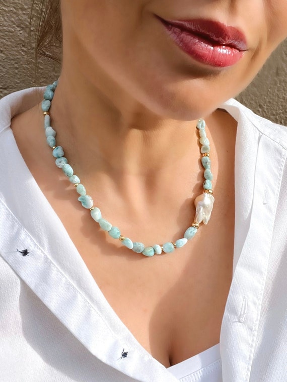 Larimar jewelry necklaces deals