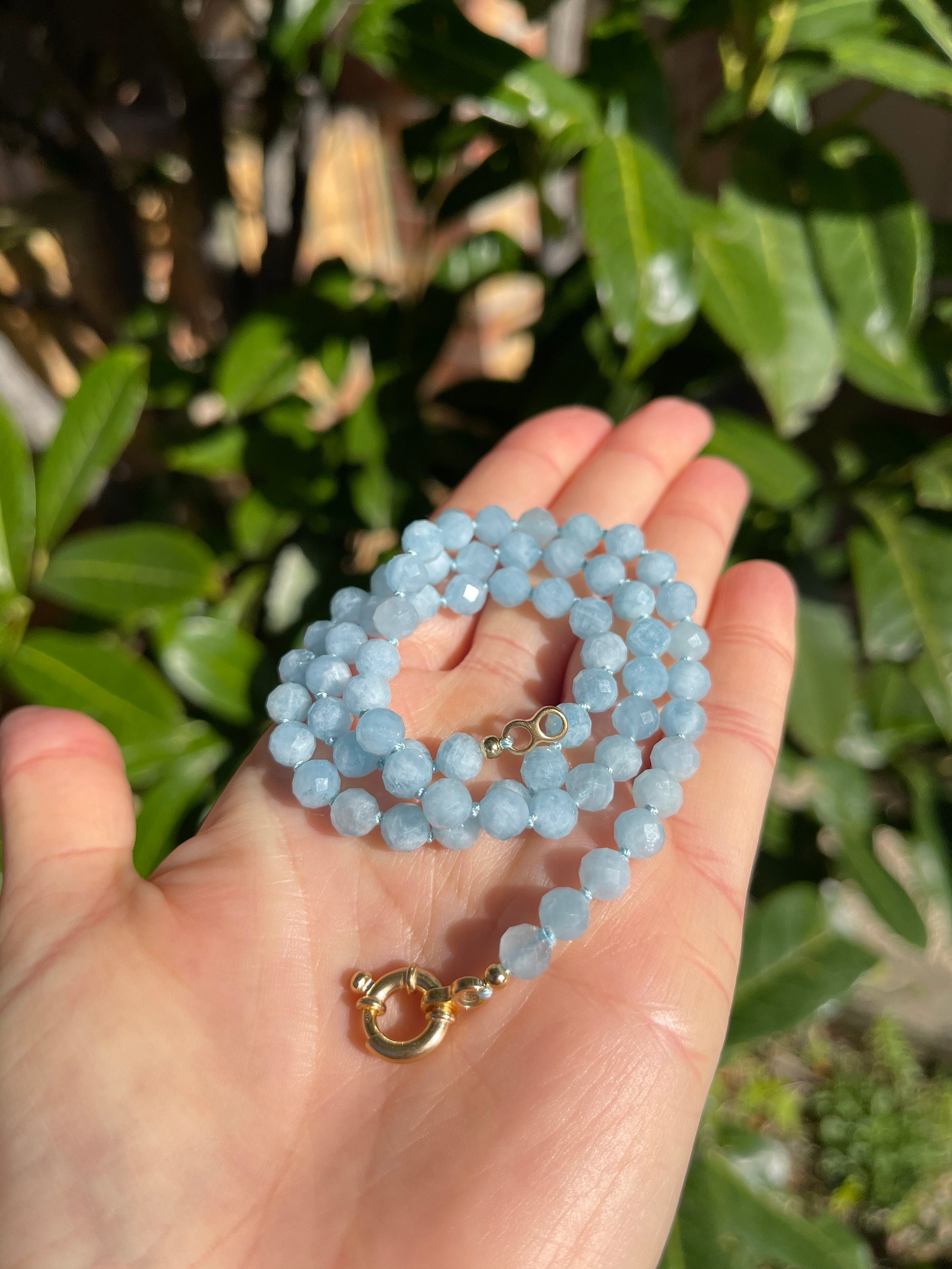 Bella Perline Di Rondelle Sfaccettate Acquamarina 7mm / 9mm - Foto 5