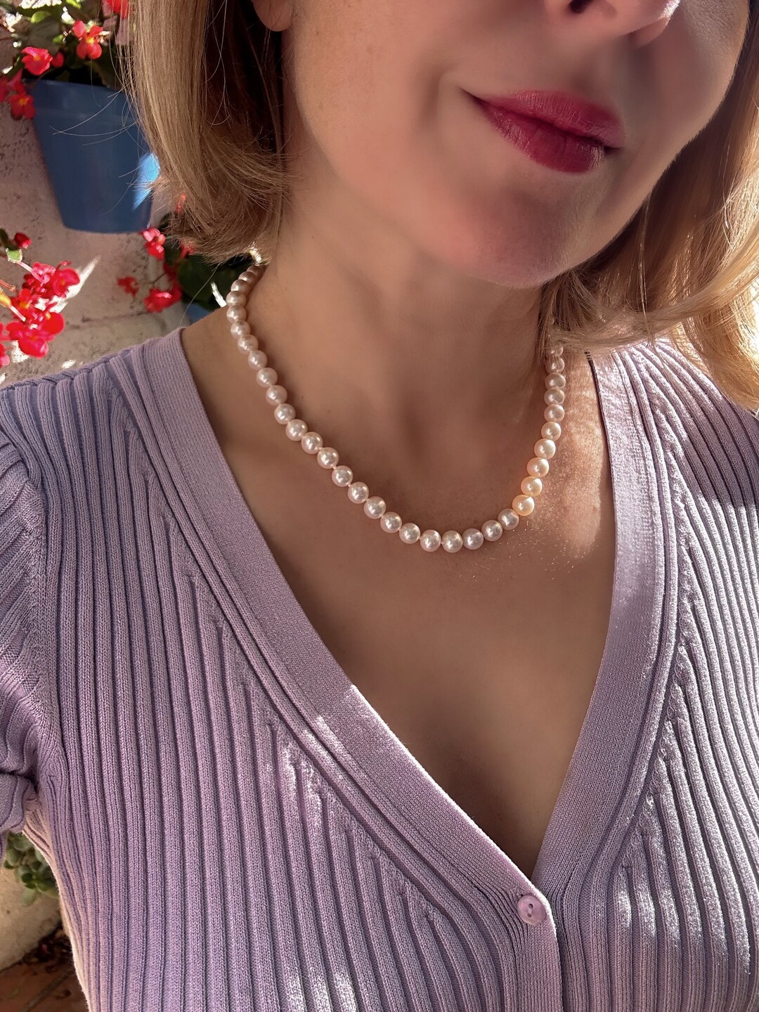 Essential White 8mm Pearl Necklace main image 0