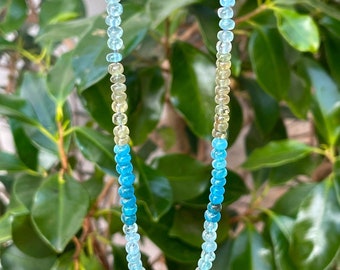 Collar de cuentas redondas de apatita, collar de caramelos con piedras preciosas