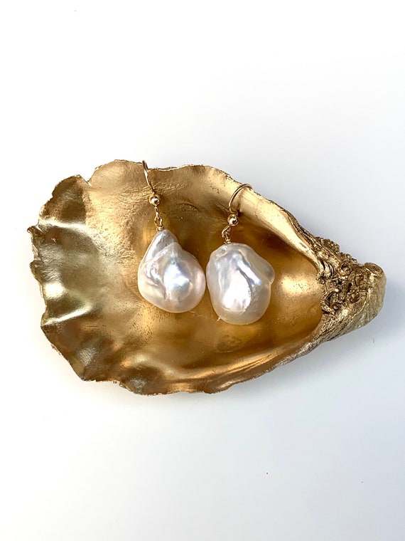 Buy Baroque Pearl Earrings Baroque Pearls and Gold Filled Silver