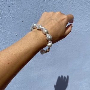 Baroque pearl bracelet, pearl jewelry, handmade jewelry, pearl bracelets, wedding jewelry, bridal bracelet image 5