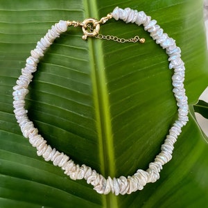 Bridal White Keshi Pearl Necklace