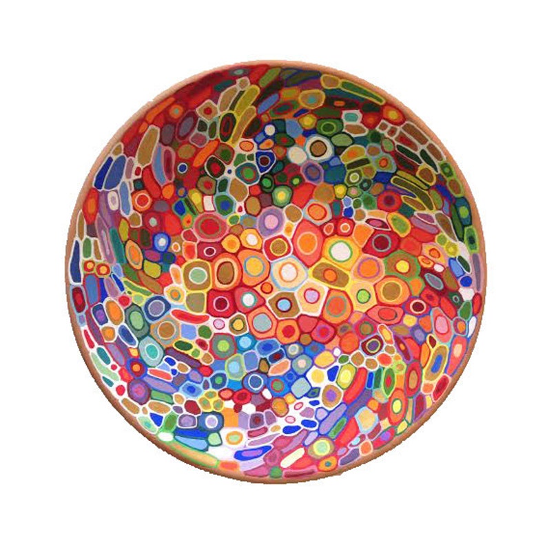 Abstract decorative plate hand painted ceramic wall art hand | Etsy