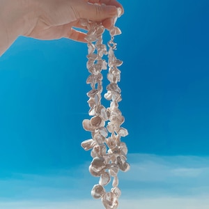 Keshi Baroque Pearl Necklace, Double strand pearl necklace