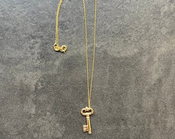 Key Necklace, Key Pendant on a Chain, Valentines Gift