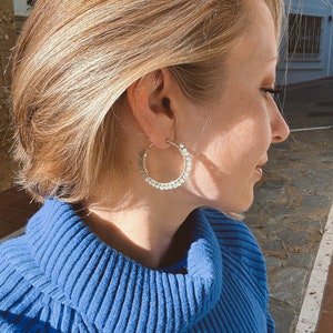 Apatite Hoop Earrings