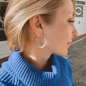 Apatite Hoop Earrings