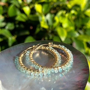 Apatite Hoop Earrings