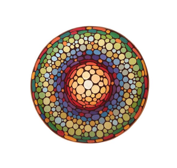Small Decorative Plate Circles Display Plates Etsy