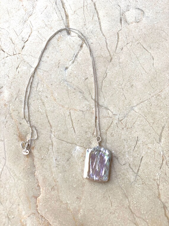 Pendentif En Argent 925 Avec Perle De Nacre Baroque Véritable - Modèle #K21