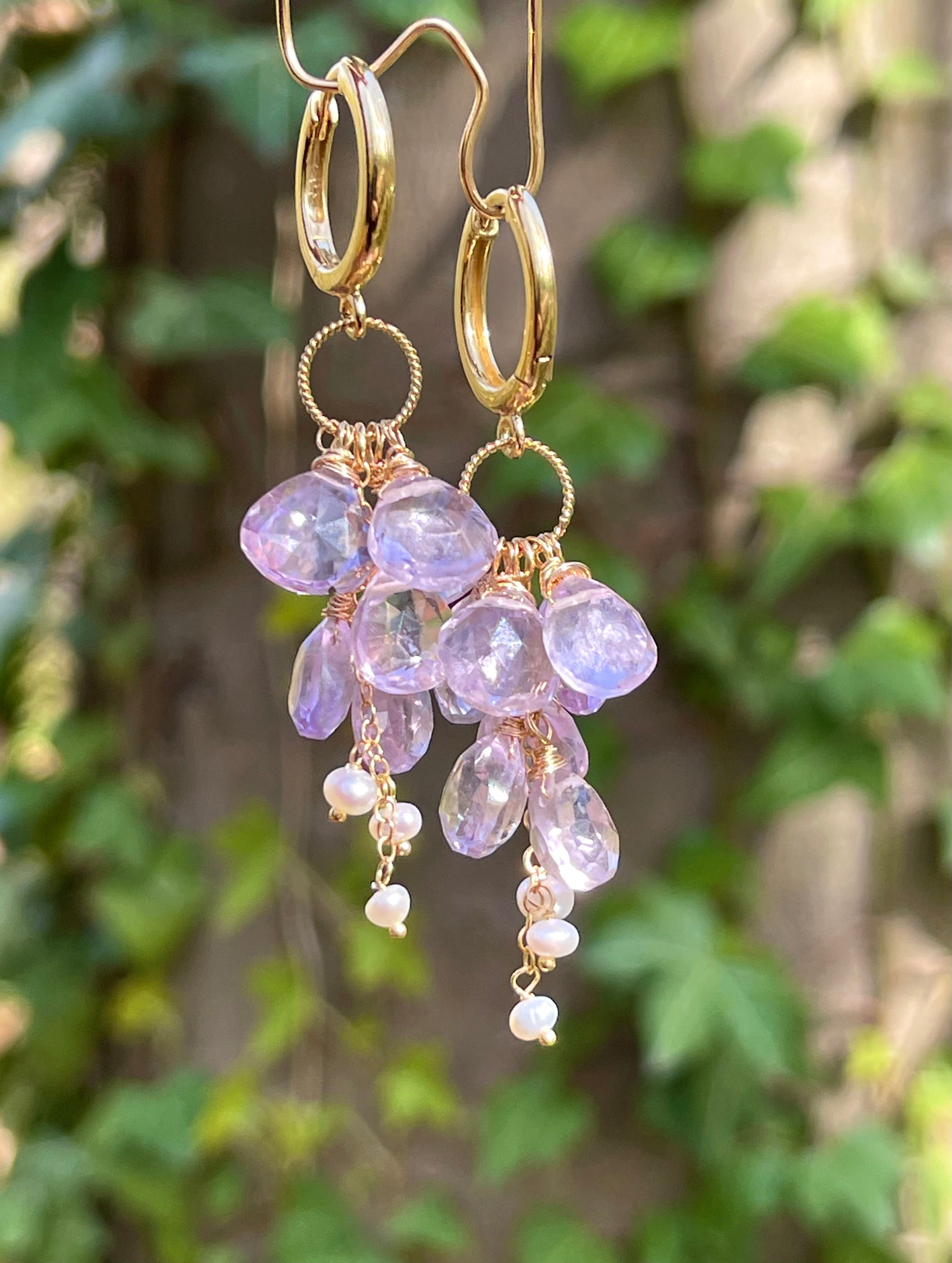 Light amethyst best sale earrings