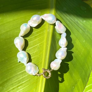 Baroque pearl bracelet, pearl jewelry, handmade jewelry, pearl bracelets, wedding jewelry, bridal bracelet image 1