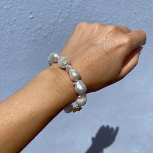 Baroque pearl bracelet, pearl jewelry, handmade jewelry, pearl bracelets, wedding jewelry, bridal bracelet image 10
