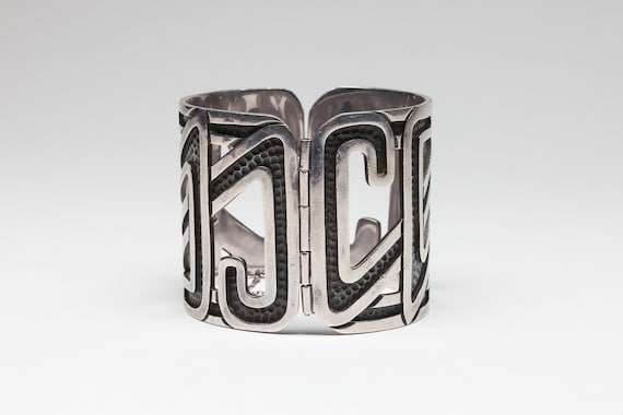 Hinged Cuff Bracelet, c. 1950 by Margot de Taxco,… - image 3