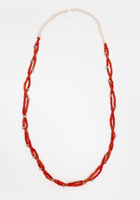 Two Strand Mediterranean Coral Beads, Navajo