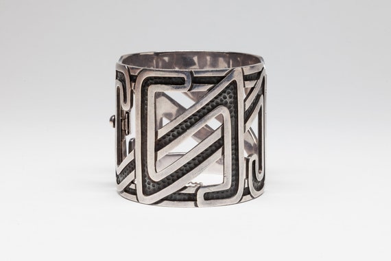 Hinged Cuff Bracelet, c. 1950 by Margot de Taxco,… - image 1