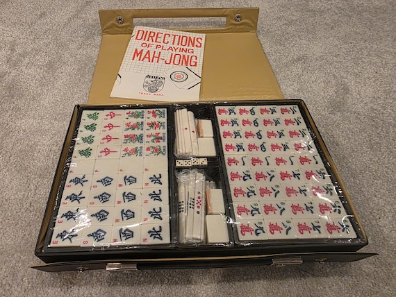 Mah jong 144 tiles sticks and dice sealed vintage