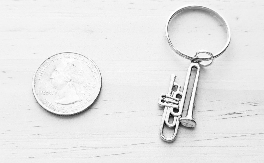 Trombone Keychain Trombone Gift Idea Trombone Gift Trombone Key Chain