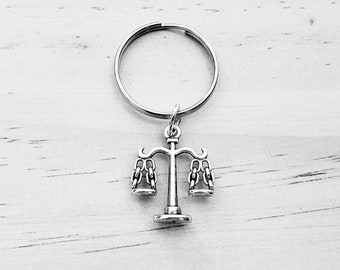 Balance Scale keychain  - Law Student gift - Lawyer Justice Key Chain - Gift for Law student - Justice Scales Keychain