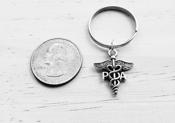 physician assistant gift PA key chain PA student gift Physician Assistant and coffee key chain PA gift physician assistant key ring