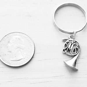 French Horn Keychain - French Horn Gift Idea - French Horn Gift - French Horn Key chain - Music Keychain - Music Gift