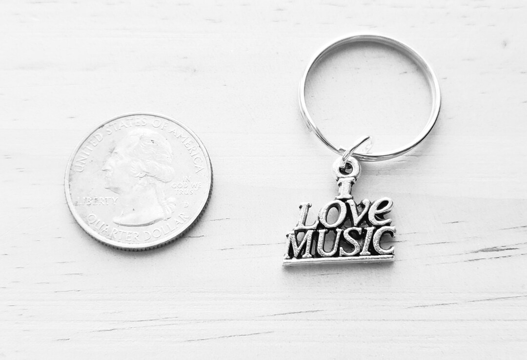 Music Keychain - Music Gift Idea - Music Gift - Music Key Chain ...