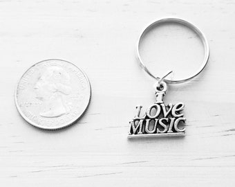 Music Keychain - Music Gift Idea - Music Gift - Music Key Chain Accessory - Music Keychain - Music Keychain - Music Gift